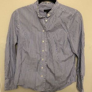 J. Crew blue and white stripped button down